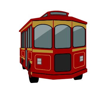 Trolley Cartoon Clipart.