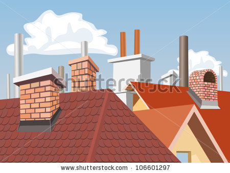 Chimney Roof Stock Photos, Royalty.