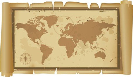 Old World Map Clip Art, Vector Old World Map.