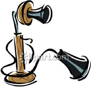 Old fashioned telephone clipart.