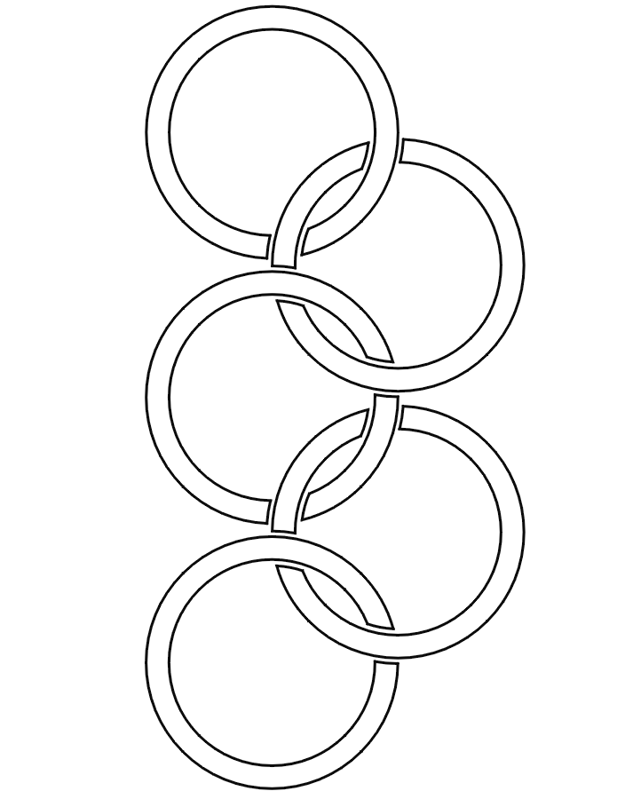 Olympic rings clip art black and white.