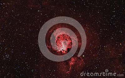 Flaming Star Nebula In The Omega Nebula, AstrophotographyAuriga.