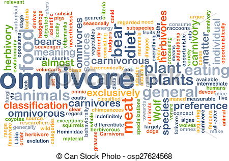 Stock Illustration of Omnivore background concept.