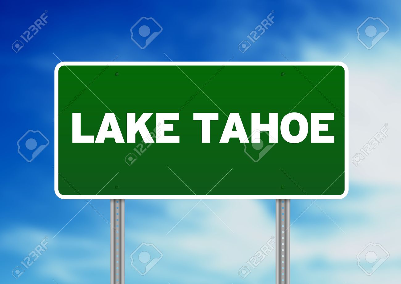 Clipart of a road sign about a lake.