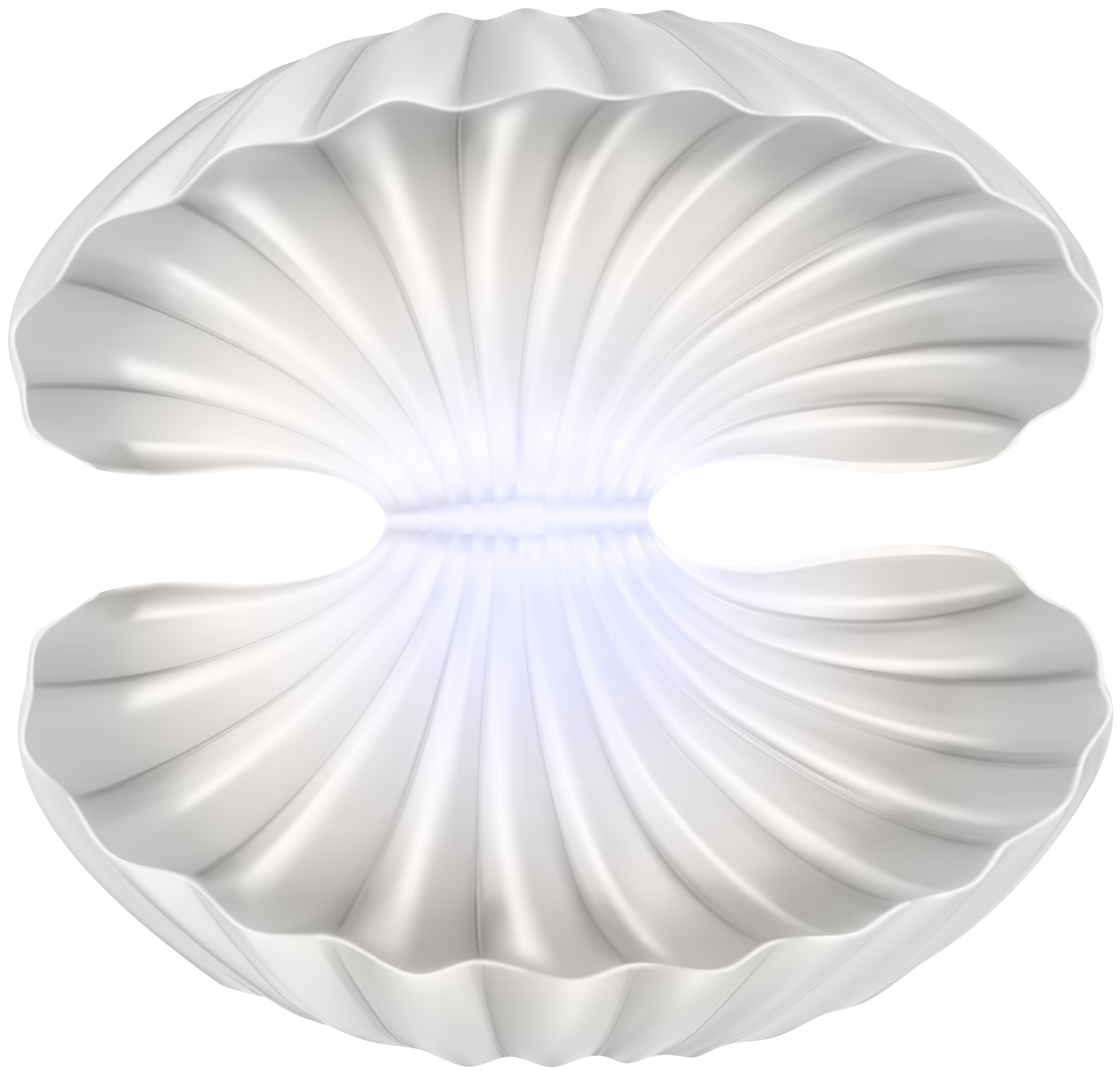 Open Clam Shell PNG Clip Art Transparent Image.