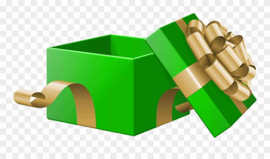 Free Png Open Gift Box Green Transparent Png Images.