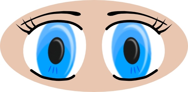 Anime Eyes clip art Free vector in Open office drawing svg.