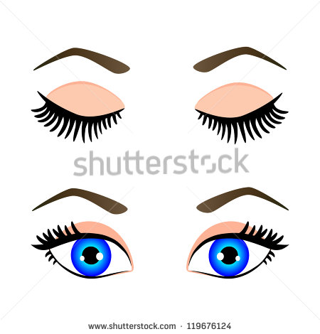 Makeup Eyes Closed Clipart.