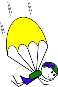 Skydiver Clipart Image.