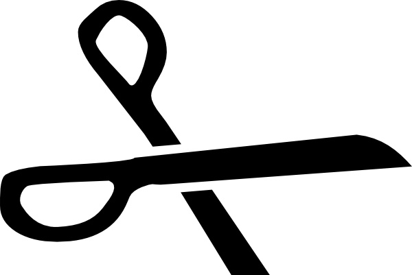 Scissors Black Silhouette clip art Free vector in Open.