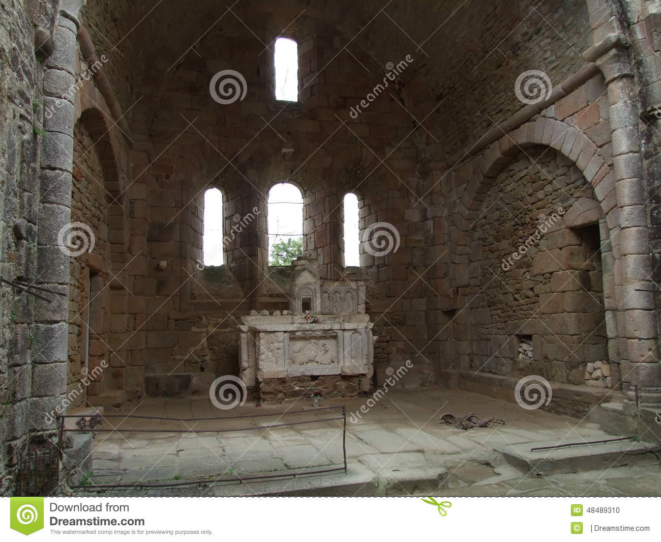 The Church At Oradour Sur Glane, France Stock Images.