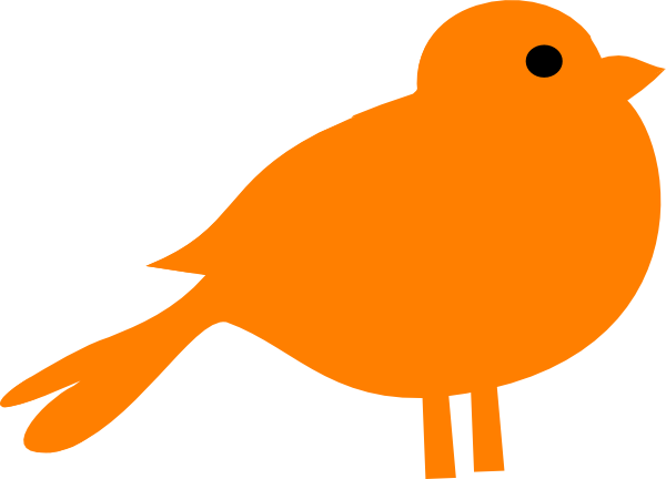 Little Orange Bird Clip Art at Clker.com.
