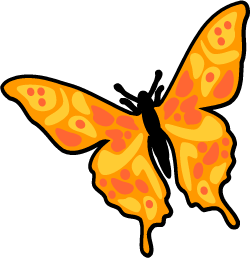 Summer Butterflies Clip Art.