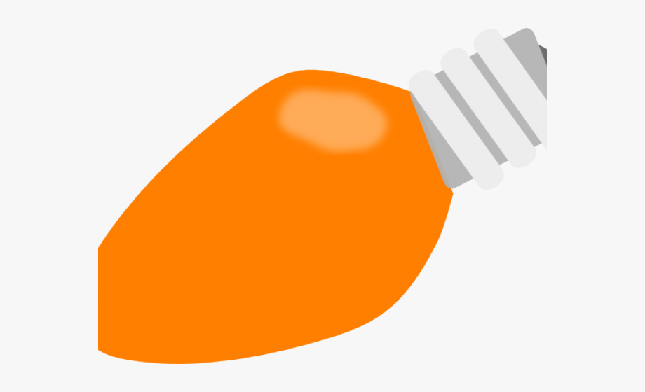 Orange Christmas Light Bulb , Transparent Cartoon, Free.