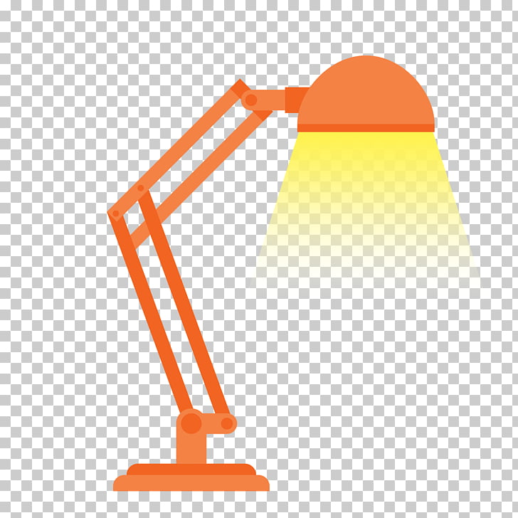 Light Lampe de bureau, orange lamp PNG clipart.