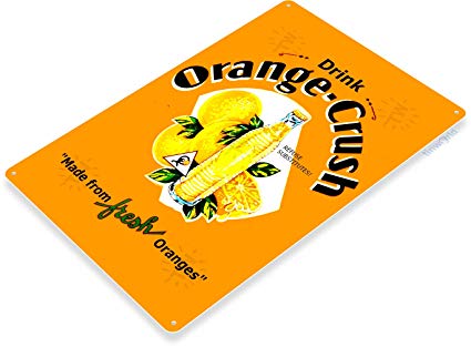 Amazon.com: Tinworld TIN Sign “Drink Orange Crush” Soda Logo.