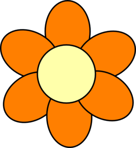Orange flower clip art.