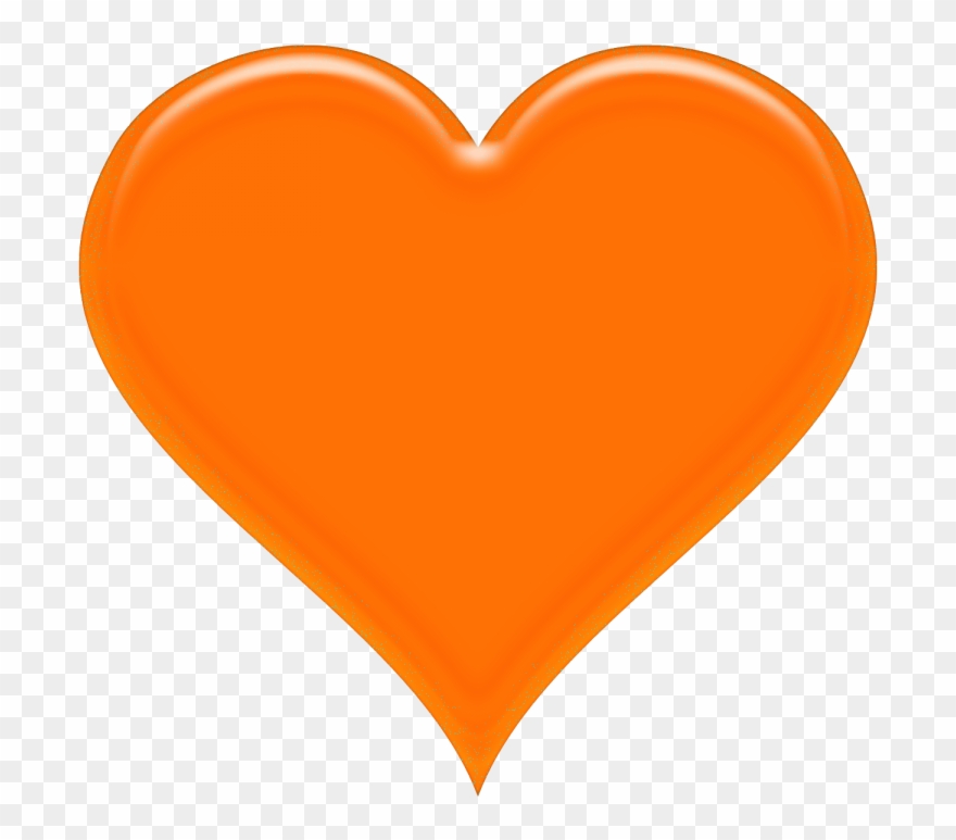 Orange Heart Png.