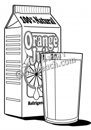 Fruit Juice Clipart Black And White.