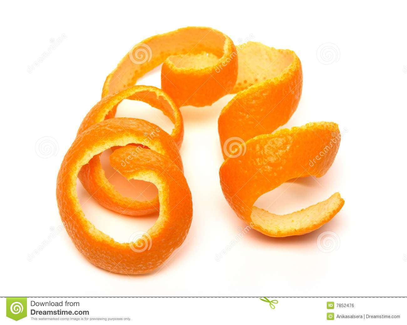 Orange Peel Spiral Stock Photo.