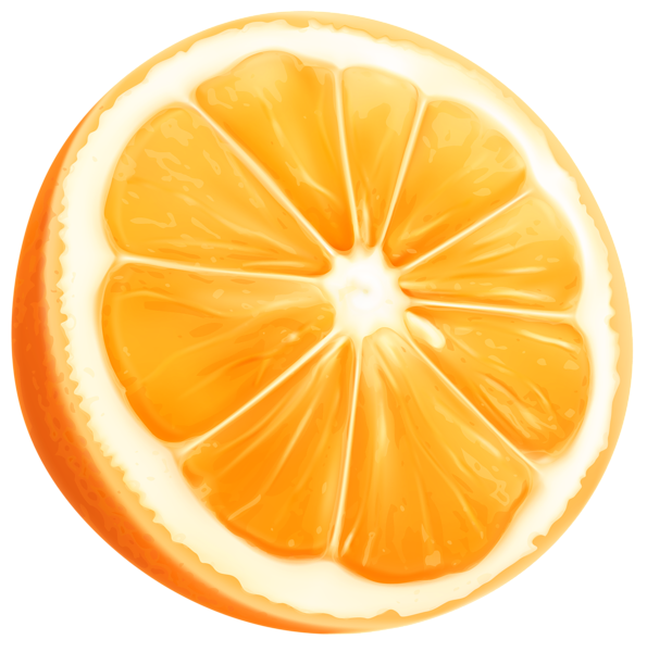 Orange Slice PNG Clip Art Image.