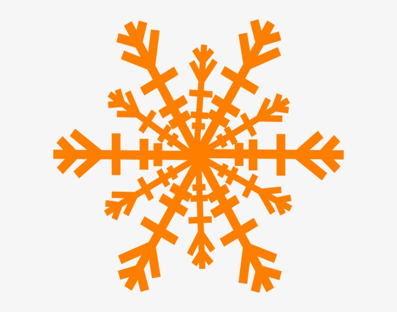 Clipart Snowflake Orange.