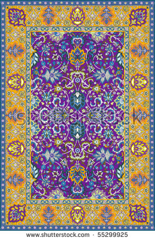 persian carpet oriental clipart rug rugs ancient iranian purple clipground antique cliparts vector