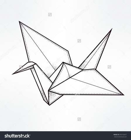 Origami Crane Clipart . Lovely origami Crane Clipart.
