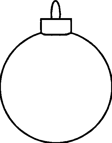 Christmas ornament black and white christmas outline.