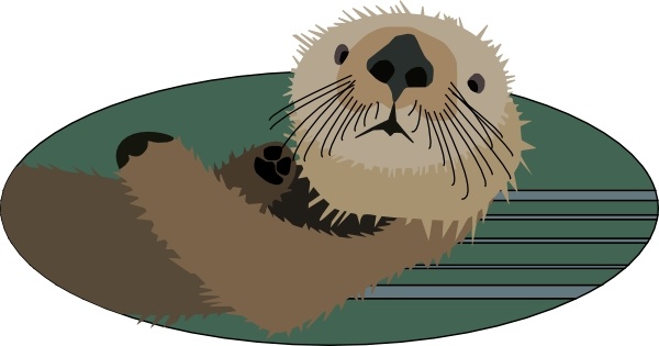 Sea Otter clip art Free vector in Open office drawing svg.