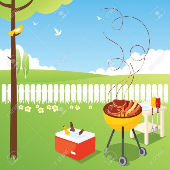 Barbecue Clipart Outdoor Party Bbq Stock.