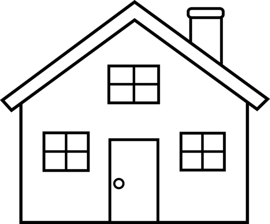 House Outline Clipart Black And White.