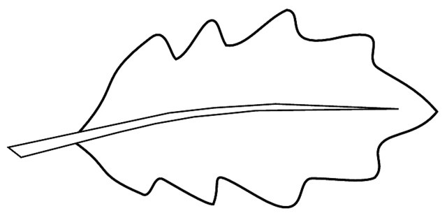 440 Leaf Outline free clipart.