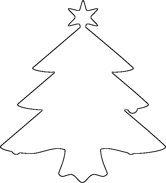 Clip Art Christmas Tree Outline.