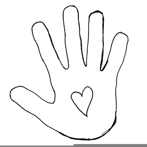 Outline Of A Hand Clipart.