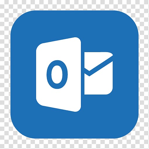 White and blue application logo, Microsoft Outlook Outlook.