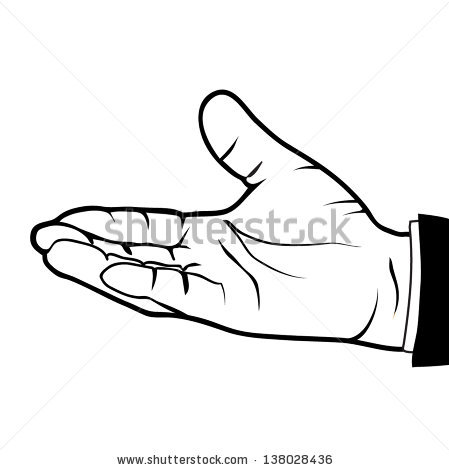 Outstretched Hand Clipart.