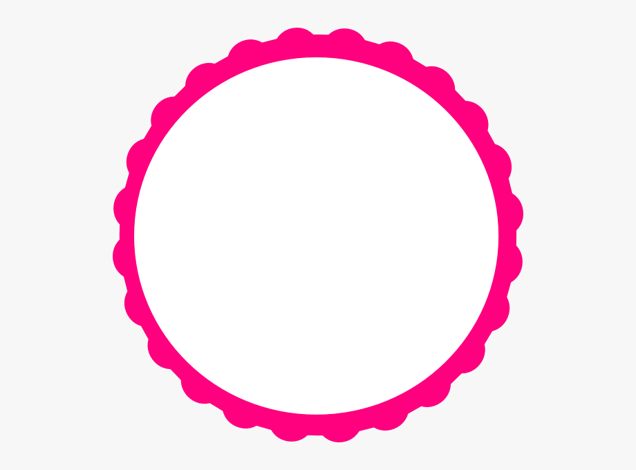 Pink Scallop Circle Frame Clip Art At Clker.