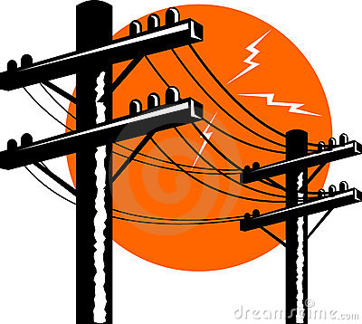 The Electricity Post And An Electric Line Royalty Free Stock.