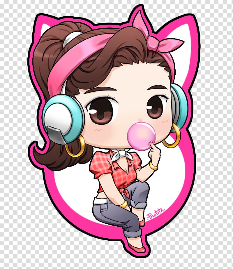 Overwatch Video game Tracer D.Va, others transparent.