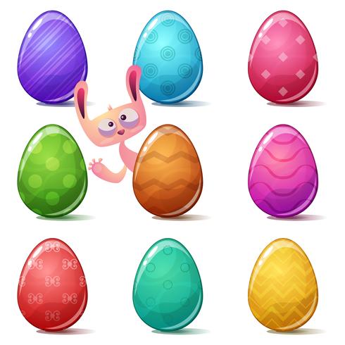 Feliz Páscoa, definir o ovo de cor..