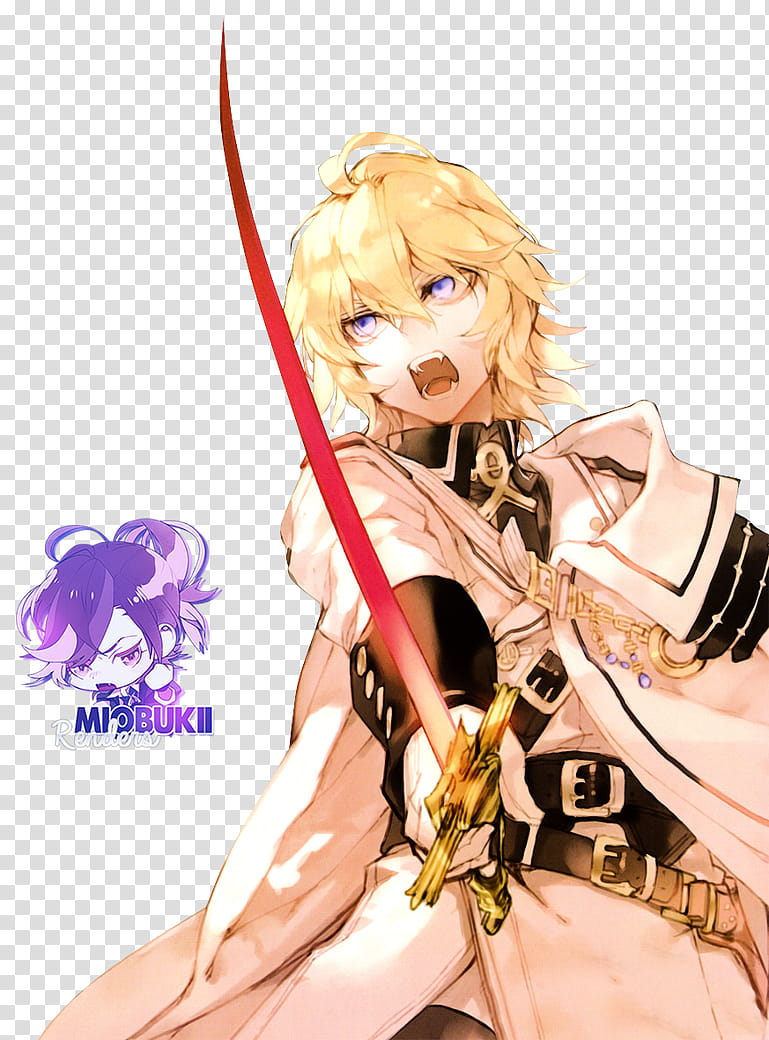 RENDER Mikaela Hyakuya, Owari no Seraph, Miobuki transparent.