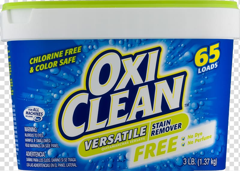 Bleach OxiClean Stain removal Dye, stain removal transparent.