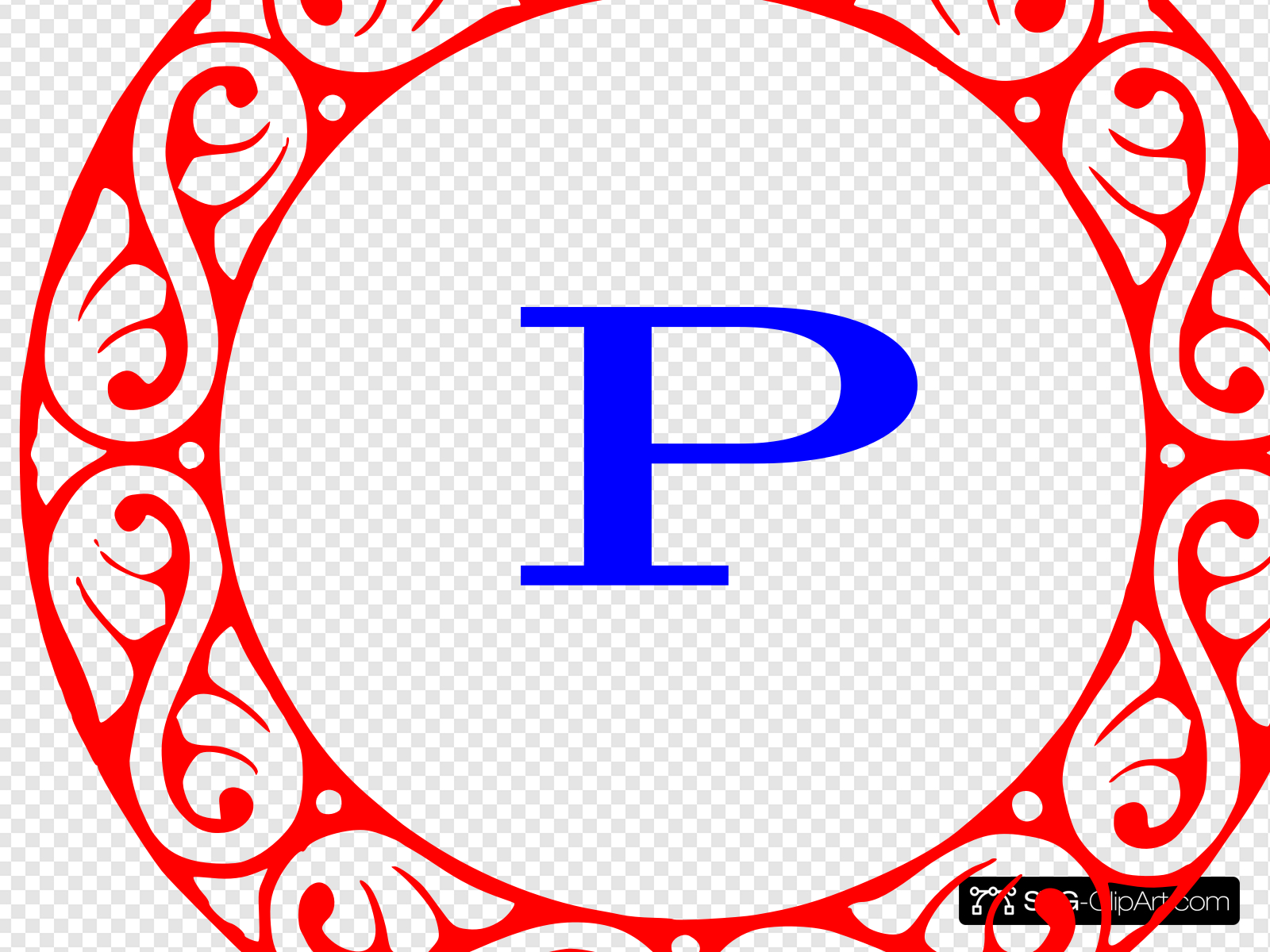 Letter P Monogram Clip art, Icon and SVG.