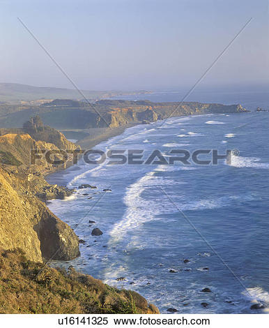 Stock Image of View of the Pacific Ocean from the Pacific Coast.