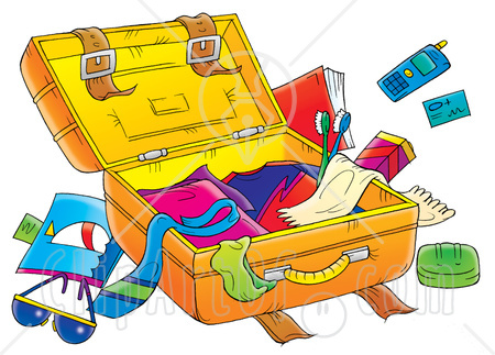 Clipart packing suitcase.