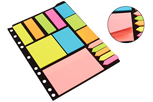 PINZO™ Sticky Notes & Page Markers Binder Pack, 150 Assorted Size.