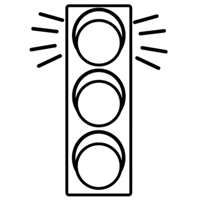 Traffic Light Coloring Page.