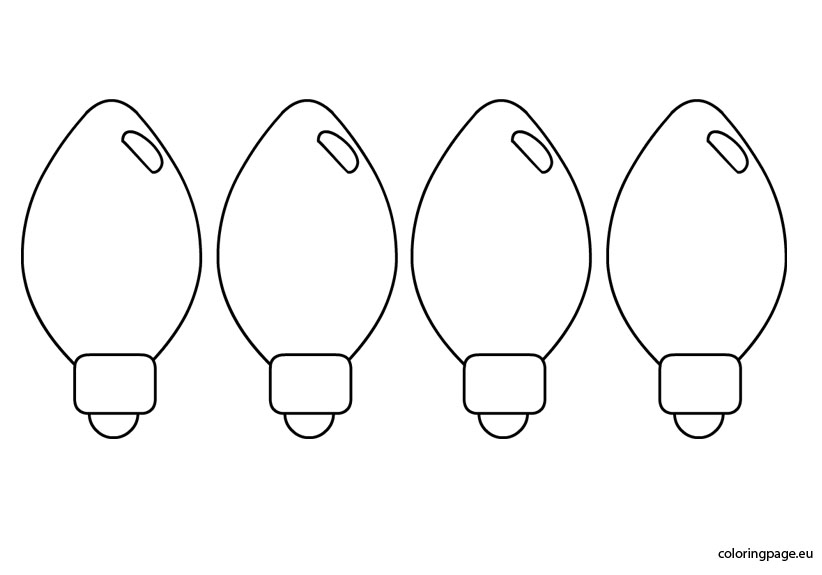 Light Bulb Printable Coloring Pages