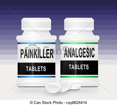 Clip Art of Painkiller concept..